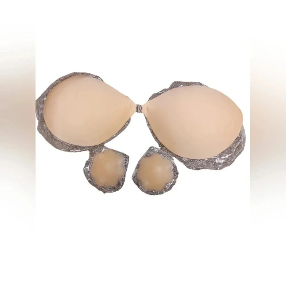 Niidor NWT  Silicone Adhesive Nude Brassiere Size D Cup - Picture 4 of 4